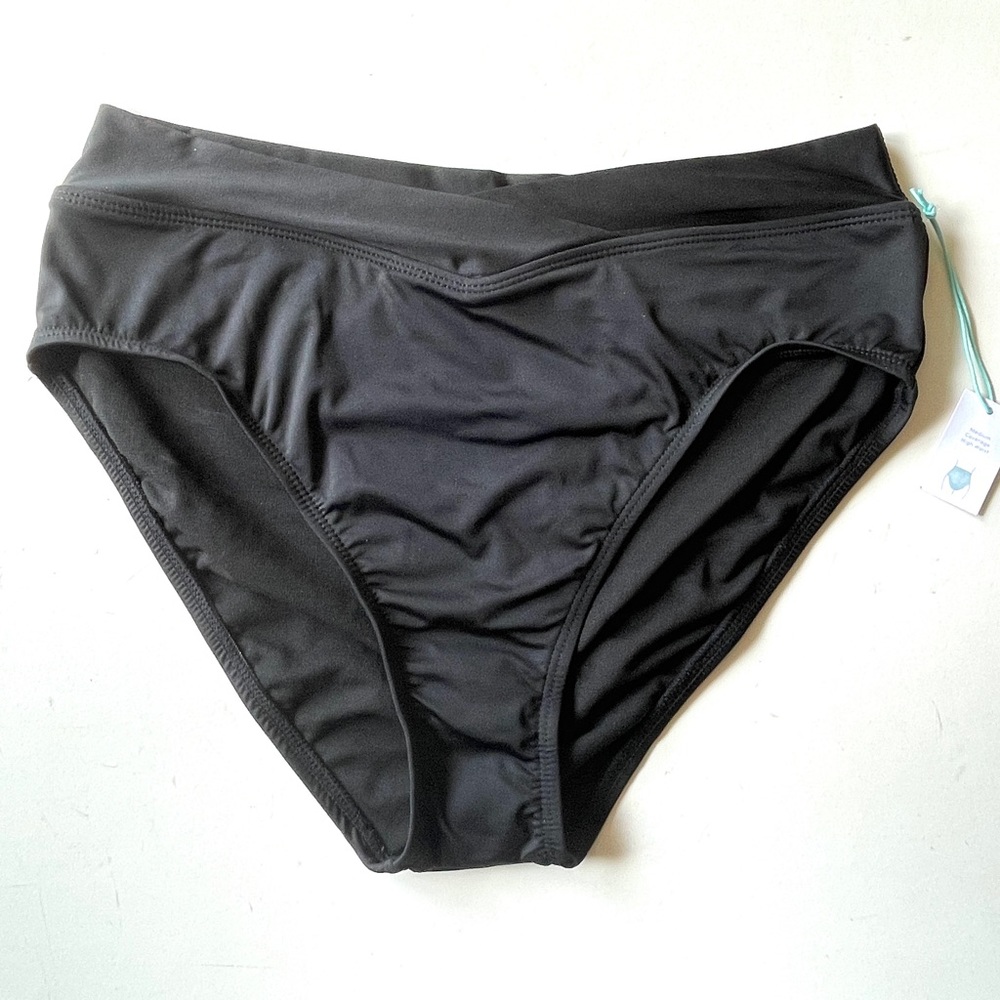 NWT Black bikini bottom swim new with tags size Large